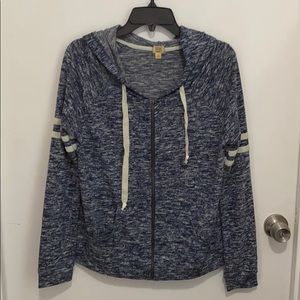 Long sleeve zip up top with hood